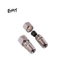 Industrial hydraulic fittings npt male thread bite type ss 304 / 316 compression pipe connections